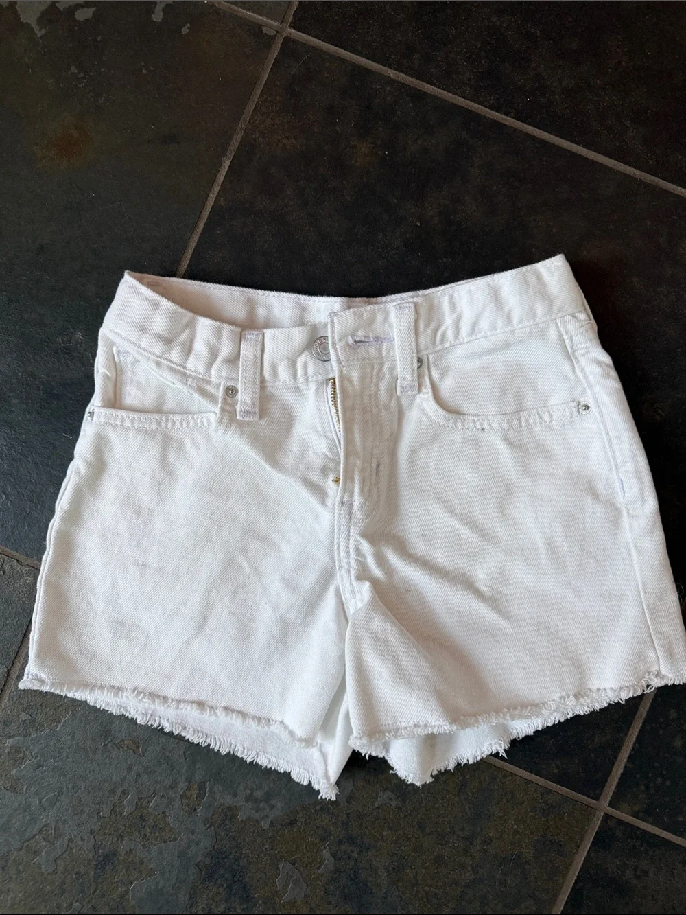 Classic White Denim Jean Shorts